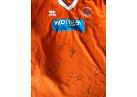 Official signed Blackpool FC shirt